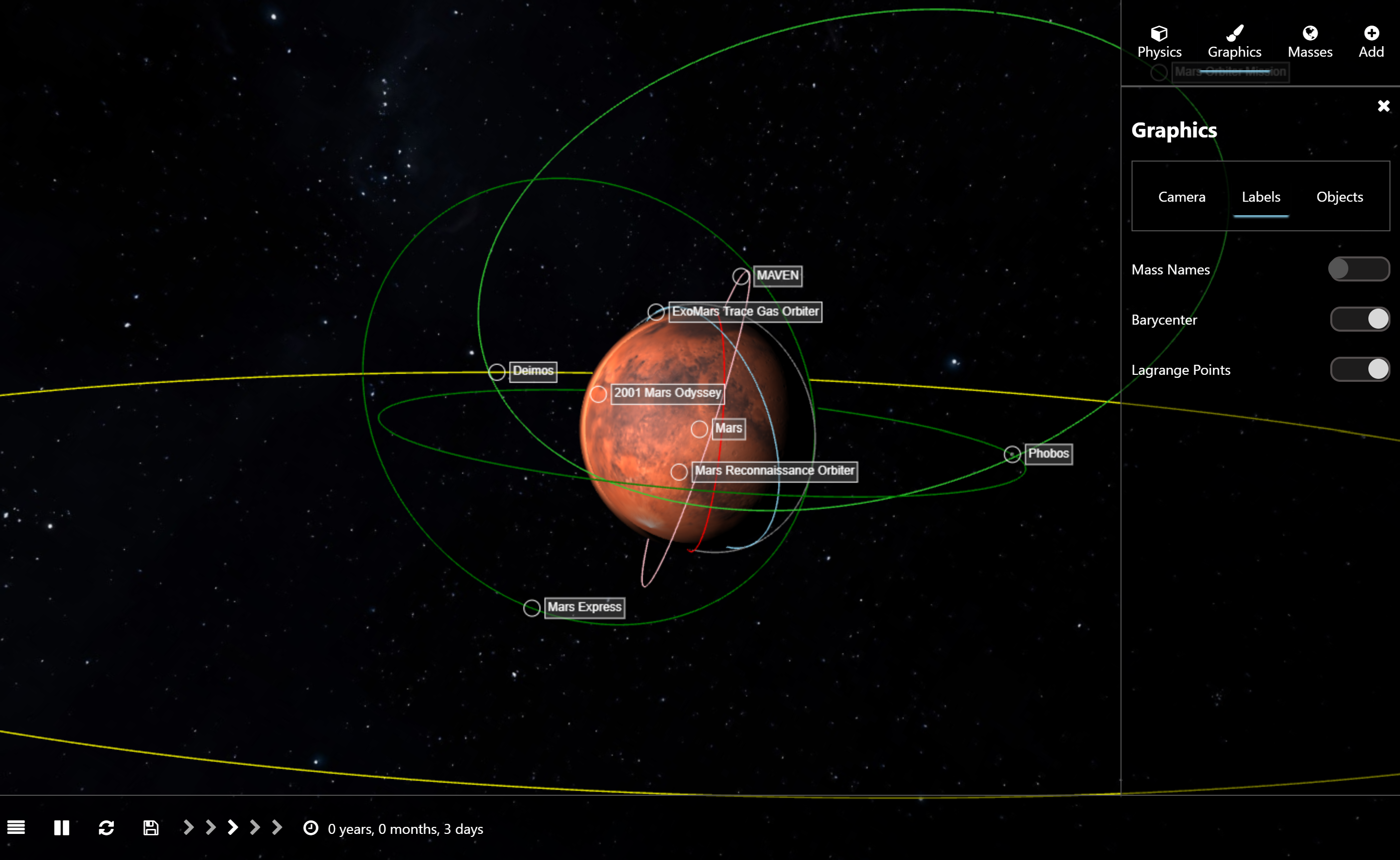 Spacecraft in Orbit Around Mars
